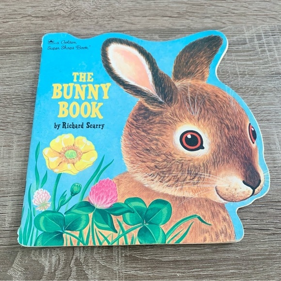 The Bunny Book by Richard Scarry - A Golden Super Shape Paperback Book - Picture 1 of 13